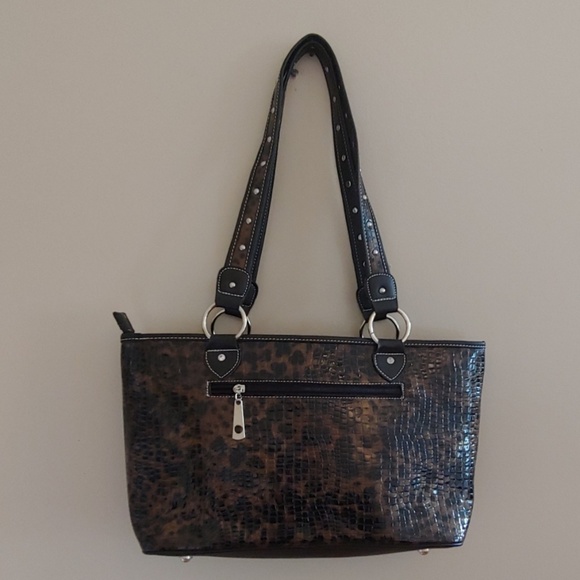 Ladies Bling Alligator Western Shoulder Purse - Picture 2 of 7